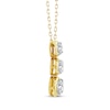 Thumbnail Image 2 of Memories Moments Magic Diamond Three-Stone Vertical Necklace 1 ct tw 10K Yellow Gold 18&quot;