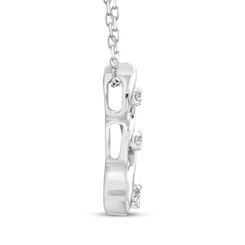 Main Image 2 of Memories Moments Magic Diamond Twist Necklace 1/10 ct tw Sterling Silver 18&quot;