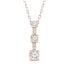 Thumbnail Image 1 of Memories Moments Magic Diamond Station Drop Necklace 1/3 ct tw 10K Rose Gold 18&quot;