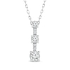 Thumbnail Image 1 of Memories Moments Magic Diamond Station Drop Necklace 1/3 ct tw 10K White Gold 18&quot;