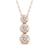 Thumbnail Image 0 of Memories Moments Magic Diamond Three-Stone Vertical Necklace 1/2 ct tw 10K Rose Gold 18"