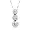 Thumbnail Image 1 of Memories Moments Magic Diamond Three-Stone Vertical Necklace 1/2 ct tw 10K White Gold 18&quot;