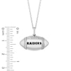 Thumbnail Image 2 of True Fans Las Vegas Raiders Diamond Accent Football Necklace in Sterling Silver