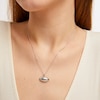 Thumbnail Image 3 of True Fans Las Vegas Raiders Diamond Accent Football Necklace in Sterling Silver