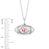 Thumbnail Image 2 of True Fans Kansas City Chiefs Diamond Accent Football Necklace in Sterling Silver