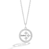 Thumbnail Image 0 of True Fans Pittsburgh Steelers 1/10 CT. T.W. Diamond Logo Necklace in Sterling Silver