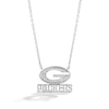 Thumbnail Image 1 of True Fans Green Bay Packers 1/10 CT. T.W. Diamond Logo Necklace in Sterling Silver