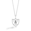 Thumbnail Image 1 of True Fans Las Vegas Raiders 1/10 CT. T.W. Diamond Logo Necklace in Sterling Silver