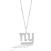 Thumbnail Image 1 of True Fans New York Giants 1/10 CT. T.W. Diamond Logo Necklace in Sterling Silver