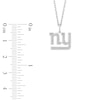 Thumbnail Image 2 of True Fans New York Giants 1/10 CT. T.W. Diamond Logo Necklace in Sterling Silver