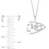 Thumbnail Image 2 of True Fans Kansas City Chiefs 1/10 CT. T.W. Diamond Logo Necklace in Sterling Silver