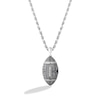 Thumbnail Image 1 of True Fans Dallas Cowboys 1/20 CT. T.W. Diamond Vertical Football Necklace in Sterling Silver