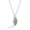 Thumbnail Image 2 of True Fans Dallas Cowboys 1/20 CT. T.W. Diamond Vertical Football Necklace in Sterling Silver