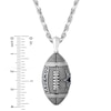 Thumbnail Image 4 of True Fans Dallas Cowboys 1/20 CT. T.W. Diamond Vertical Football Necklace in Sterling Silver