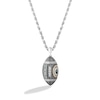 Thumbnail Image 0 of True Fans Green Bay Packers 1/20 CT. T.W. Diamond Vertical Football Necklace in Sterling Silver