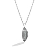 Thumbnail Image 1 of True Fans Green Bay Packers 1/20 CT. T.W. Diamond Vertical Football Necklace in Sterling Silver