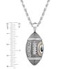 Thumbnail Image 3 of True Fans Green Bay Packers 1/20 CT. T.W. Diamond Vertical Football Necklace in Sterling Silver