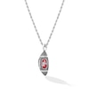 Thumbnail Image 3 of True Fans San Francisco 49ers 1/20 CT. T.W. Diamond Vertical Football Necklace in Sterling Silver