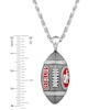 Thumbnail Image 4 of True Fans San Francisco 49ers 1/20 CT. T.W. Diamond Vertical Football Necklace in Sterling Silver