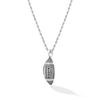 Thumbnail Image 2 of True Fans Las Vegas Raiders 1/20 CT. T.W. Diamond Vertical Football Necklace in Sterling Silver