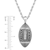 Thumbnail Image 3 of True Fans Las Vegas Raiders 1/20 CT. T.W. Diamond Vertical Football Necklace in Sterling Silver