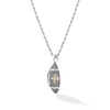 Thumbnail Image 3 of True Fans New Orleans Saints 1/20 CT. T.W. Diamond Vertical Football Necklace in Sterling Silver