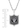 Thumbnail Image 3 of True Fans Las Vegas Raiders 1/5 CT. T.W. Diamond and Enamel Reversible Shield Necklace in Sterling Silver