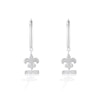 Thumbnail Image 1 of True Fans New Orleans Saints 1/10 CT. T.W. Diamond Logo Earrings in Sterling Silver