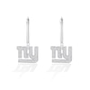 Thumbnail Image 1 of True Fans New York Giants 1/10 CT. T.W. Diamond Logo Earrings in Sterling Silver