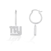 Thumbnail Image 2 of True Fans New York Giants 1/10 CT. T.W. Diamond Logo Earrings in Sterling Silver