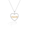 Thumbnail Image 1 of True Fans Green Bay Packers 1/10 CT. T.W. Diamond Heart Necklace in Sterling Silver & 10K Yellow Gold