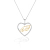 Thumbnail Image 1 of True Fans Philadelphia Eagles 1/10 CT. T.W. Diamond Heart Necklace in Sterling Silver & 10K Yellow Gold