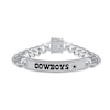 Thumbnail Image 1 of True Fans Dallas Cowboys 1/6 CT. T.W. Diamond Logo ID Bracelet in Sterling Silver