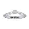 Thumbnail Image 0 of True Fans Las Vegas Raiders 1/6 CT. T.W. Diamond Logo ID Bracelet in Sterling Silver