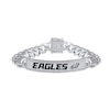 Thumbnail Image 0 of True Fans Philadelphia Eagles 1/6 CT. T.W. Diamond Logo ID Bracelet in Sterling Silver