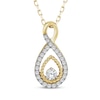 Thumbnail Image 1 of Threads of Love Diamond Infinity Necklace 1/4 ct tw 10K Yellow Gold 18&quot;