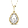 Thumbnail Image 0 of Threads of Love Diamond Teardrop Necklace 1/4 ct tw 10K Yellow Gold 18"