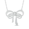 Thumbnail Image 1 of Diamond Double Bow Necklace 1/6 ct tw Sterling Silver 18&quot;