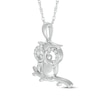 Thumbnail Image 2 of Diamond Owl & Branch Necklace 1/15 ct tw Sterling Silver 18&quot;