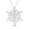 Thumbnail Image 1 of Diamond Snowflake Necklace 1/10 ct tw Sterling Silver 18&quot;