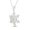 Thumbnail Image 2 of Diamond Snowflake Necklace 1/10 ct tw Sterling Silver 18&quot;