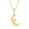 Thumbnail Image 1 of Diamond Crescent Moon Necklace 1/15 ct tw 10K Yellow Gold 18&quot;