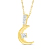 Thumbnail Image 2 of Diamond Crescent Moon Necklace 1/15 ct tw 10K Yellow Gold 18&quot;