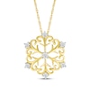 Thumbnail Image 1 of Diamond Snowflake Necklace 1/15 ct tw 10K Yellow Gold 18&quot;