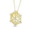 Thumbnail Image 2 of Diamond Snowflake Necklace 1/15 ct tw 10K Yellow Gold 18&quot;