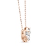 Thumbnail Image 1 of Memories Moments Magic Three-Stone Lab-Created Diamond Necklace 1-1/2 ct tw 14K Rose Gold 18"