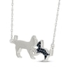 Thumbnail Image 2 of Black Diamond Cat & Kitten Necklace 1/15 ct tw Sterling Silver 18&quot;