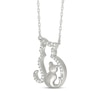 Thumbnail Image 1 of Diamond Cat & Kitten Necklace 1/6 ct tw Sterling Silver 18"