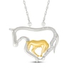 Thumbnail Image 0 of Diamond Horse & Colt Necklace 1/20 ct tw Sterling Silver & 10K Yellow Gold 18"