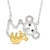 Thumbnail Image 1 of Diamond Koala & Baby Necklace 1/6 ct tw Sterling Silver & 10K Yellow Gold 18&quot;